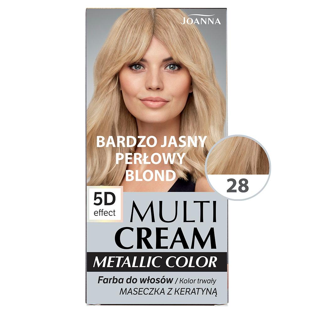 Multi Cream Metallic Color Farba do Włosów 28 Bardzo Jasny Perłowy Blond