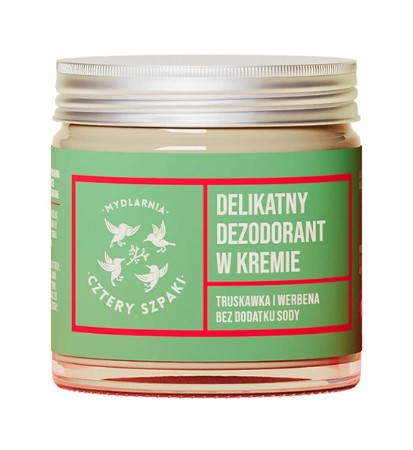 Delikatny Dezodorant w Kremie Truskawka i Werbena