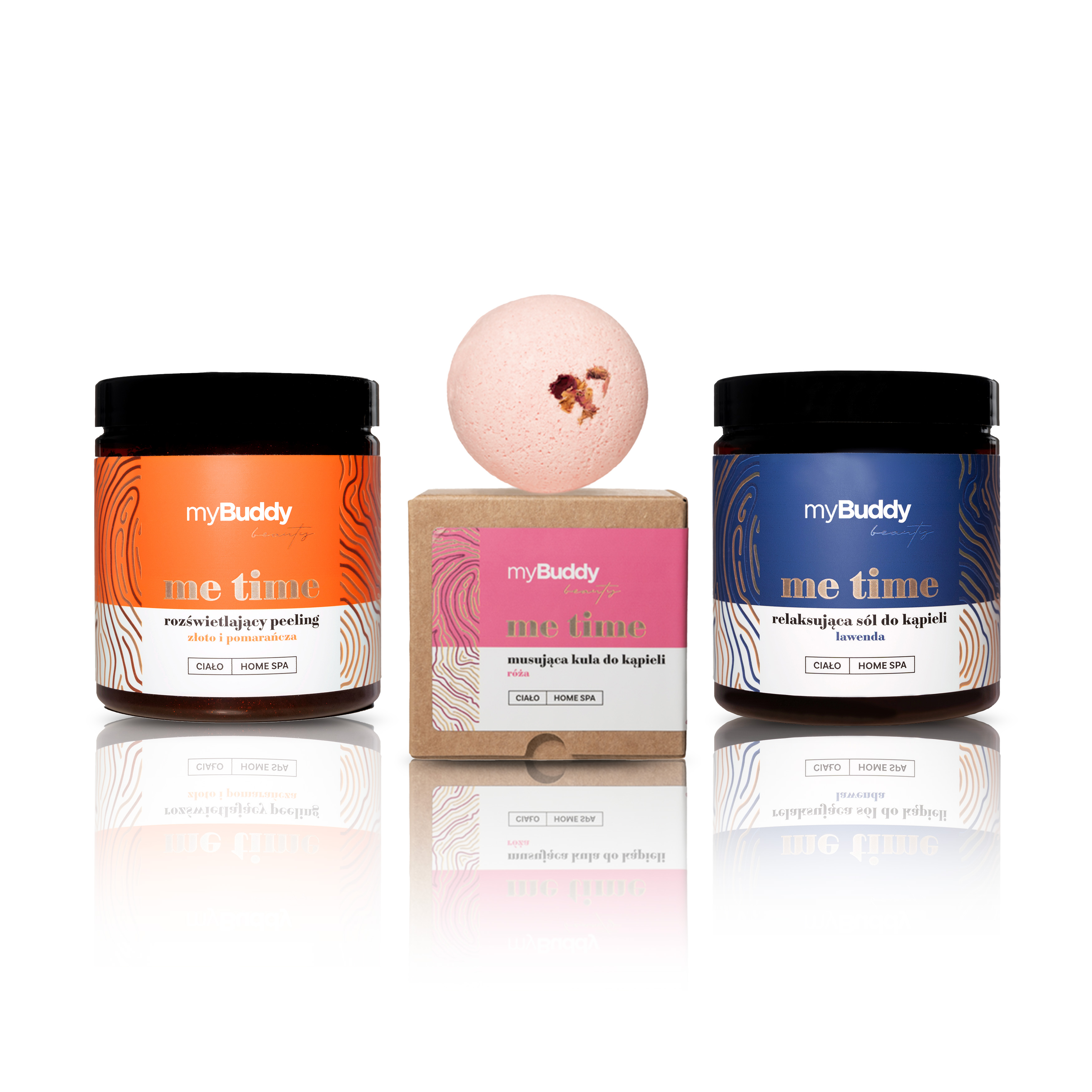 Zestaw HOME SPA Peeling + Kula + Sól do Kąpieli
