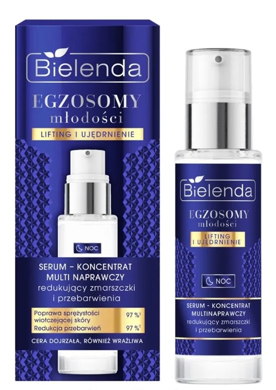 Bielenda Egzosomy Młodości Serum-Koncentrat Multi Naprawczy Redukujący Zmarszczki i Przebarwienia 30ml