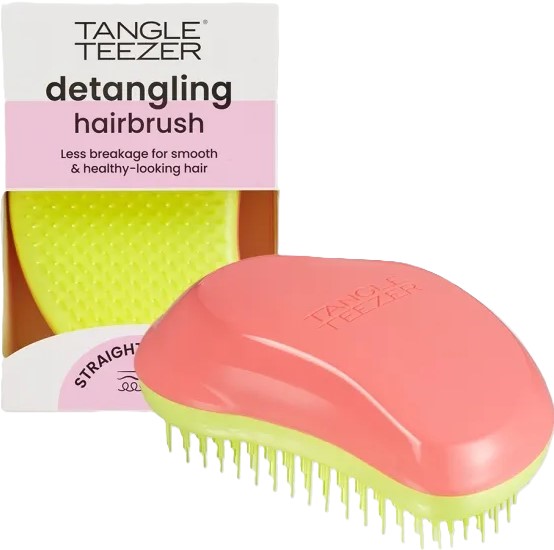 Detangling Szczotka do Włosów Straight & Curly Salmon Hyper Yellow