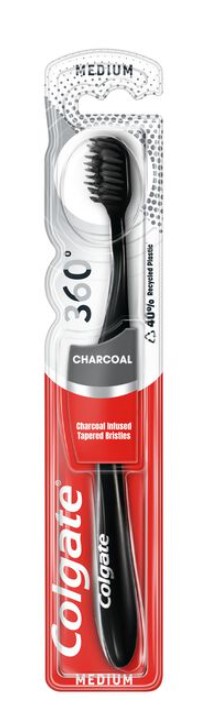 Colgate 360 Szczoteczka do Mycia Zębów Medium Charcoal