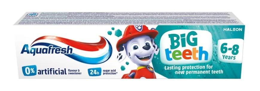Aquafresh Big Teeth Pasta do Zębów 6-8 Lat 50ml