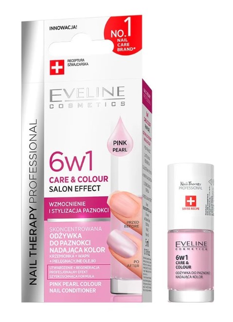 Eveline Odżywka do Paznokci 6w1 Pink Pearl