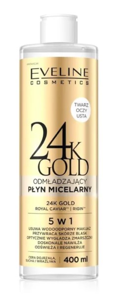 Eveline 24K Gold Odmładzający Płyn Micelarny 5w1 400ml