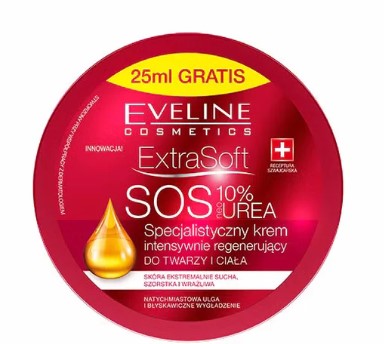 Eveline SOS Extra Soft Specjalistyczny Krem Intensywnie Regenerujący do Twarzy i Ciała 200ml