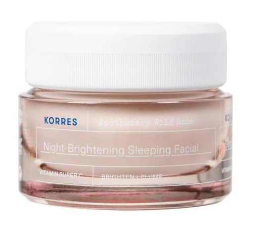 KORRES Apothecary Wild Rose Krem-Maska na Noc Rozjaśniająca Przebarwienia 40ml