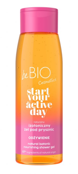 beBIO Start Your Active Day Naturalny Izotoniczny Żel pod Prysznic Odżywienie 400ml