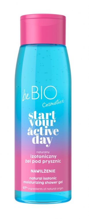 beBIO Start Your Active Day Naturalny Izotoniczny Żel pod Prysznic Nawilżenie 400ml