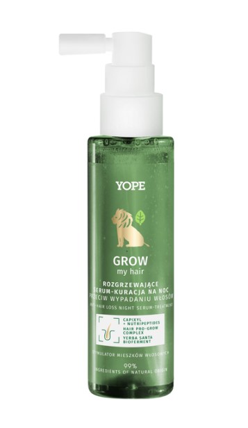 Yope Grow My Hair Rozgrzewające Serum-Kuracja na Noc Przeciw Wypadaniu Włosów 110ml