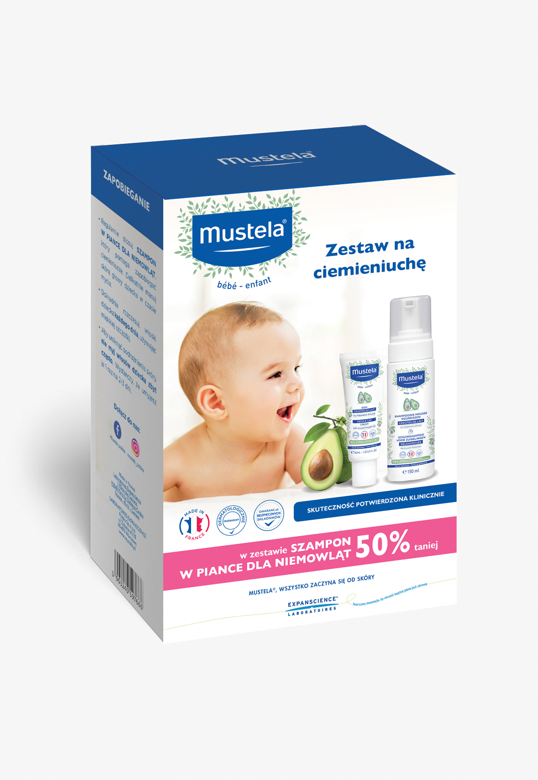 Mustela Zestaw na Ciemieniuchę Szampon + Krem