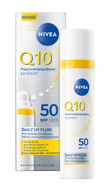 NIVEA Q10 Daily Uv Fluid Przeciwzmarszczkowy SPF50 40ml