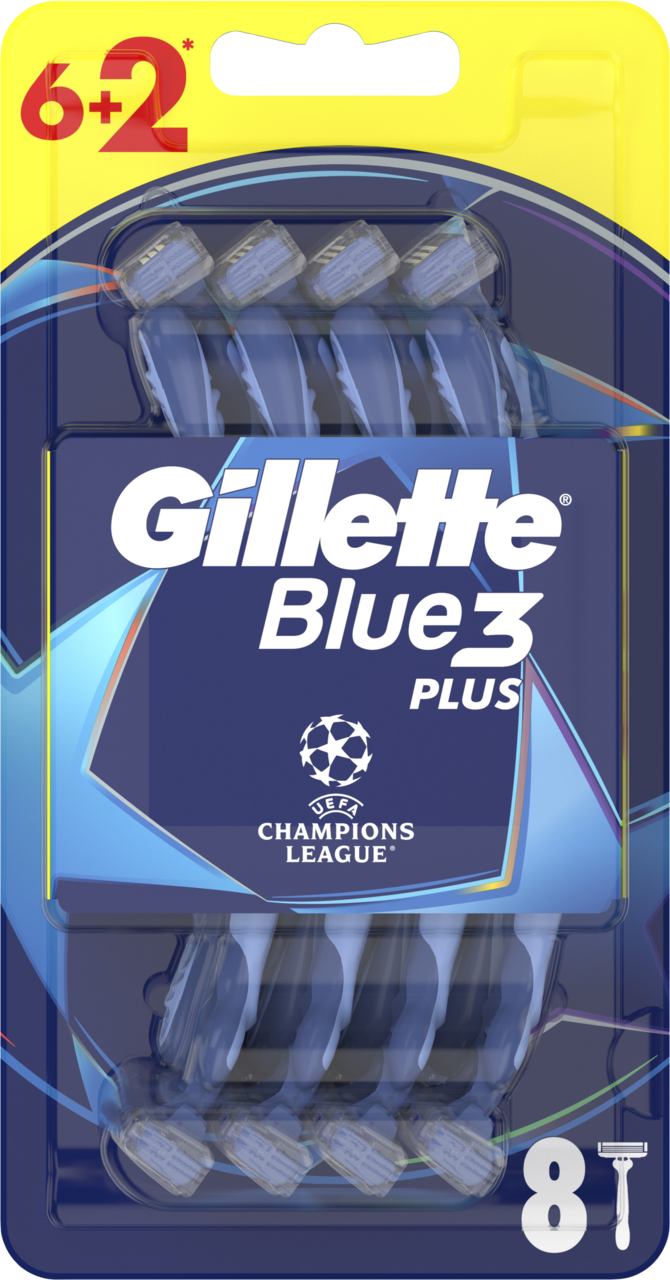 Gillette Blue 3 Plus Comfort Maszynka do Golenia 8 Sztuk