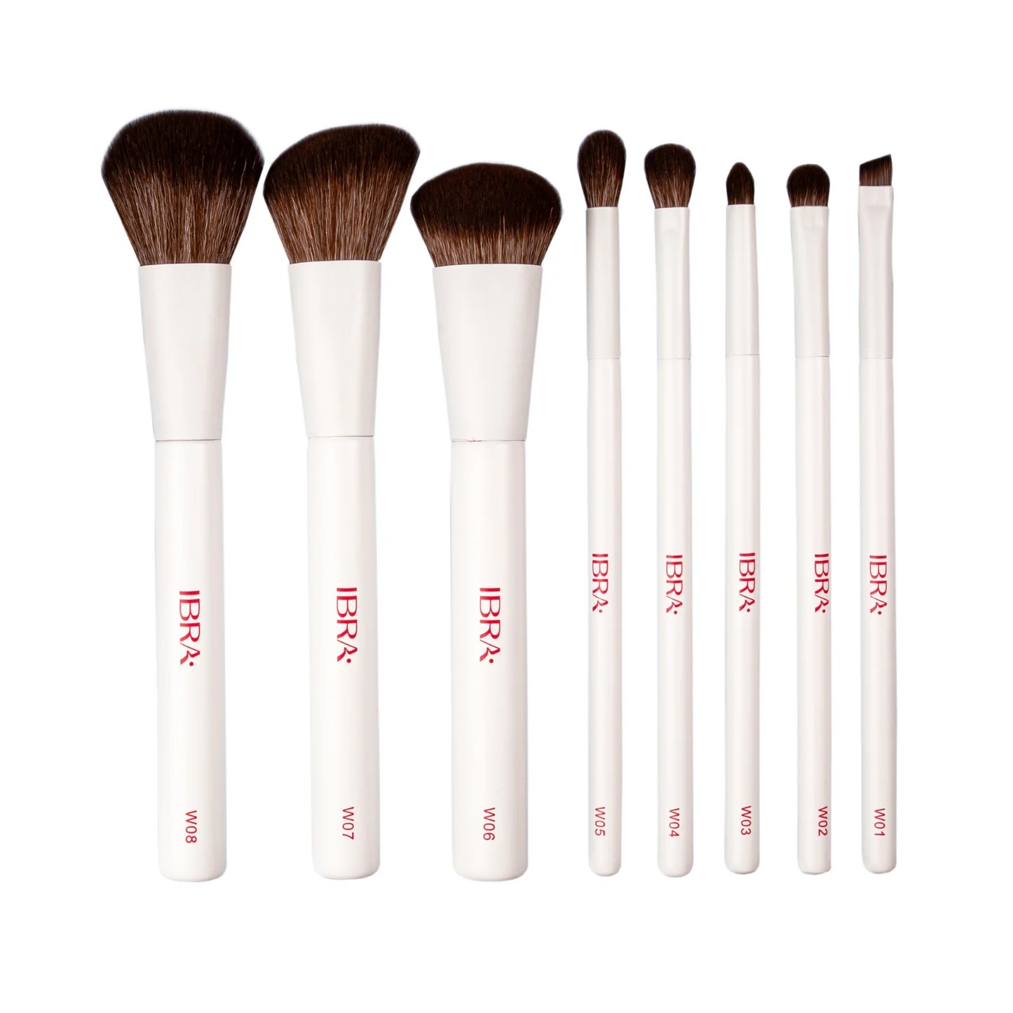 Ibra Brush Set White Zestaw 8 Pędzli do Makijażu