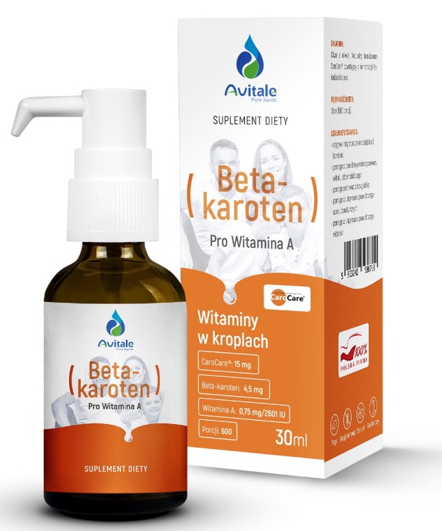 Avitale Beta-Karoten Pro Witamina A Suplement Diety w Kroplach 30ml