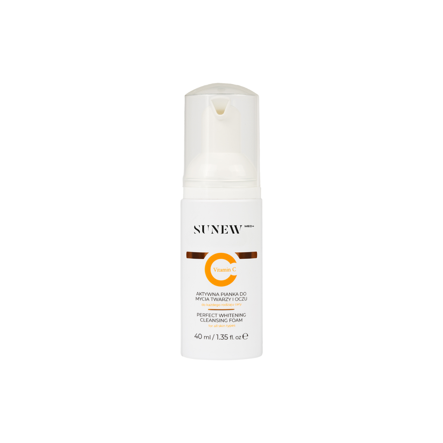 Sunew Med+ Aktywna Pianka do Mycia Twarzy i Demakijażu Oczu 40ml