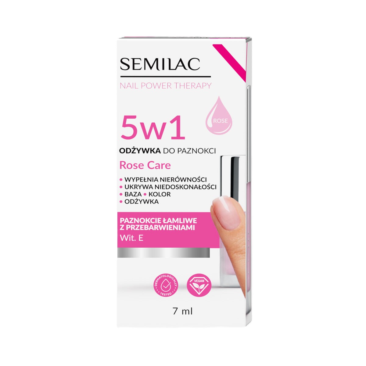 Semilac Odżywka do Paznokci 5w1 Rose Care