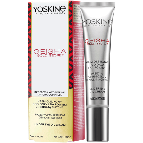 YOSKINE Geisha Gold Secret Krem Olejkowy pod Oczy i na Powieki z Herbatą Matcha 15ml