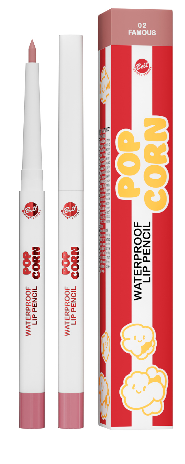 Popcorn Wodoodporna Kredka do Ust 02 Famous
