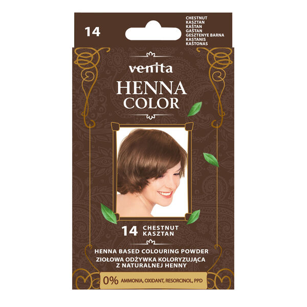 Henna Color Ziołowa Odżywka Koloryzująca z Naturalnej Henny 14 Kasztan