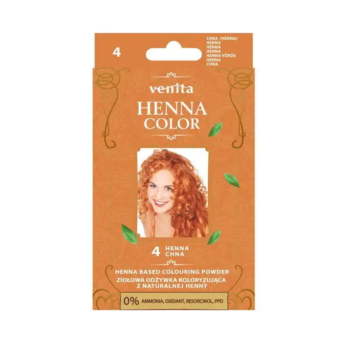 Venita Henna Color Ziołowa Odżywka Koloryzująca z Naturalnej Henny 4 Chna