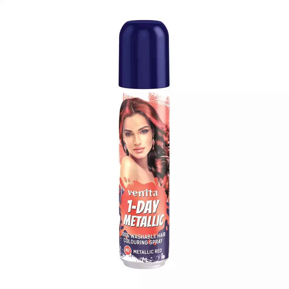 Venita 1-Day Metallic Spray Koloryzujący do Włosów M2 Metallic Red