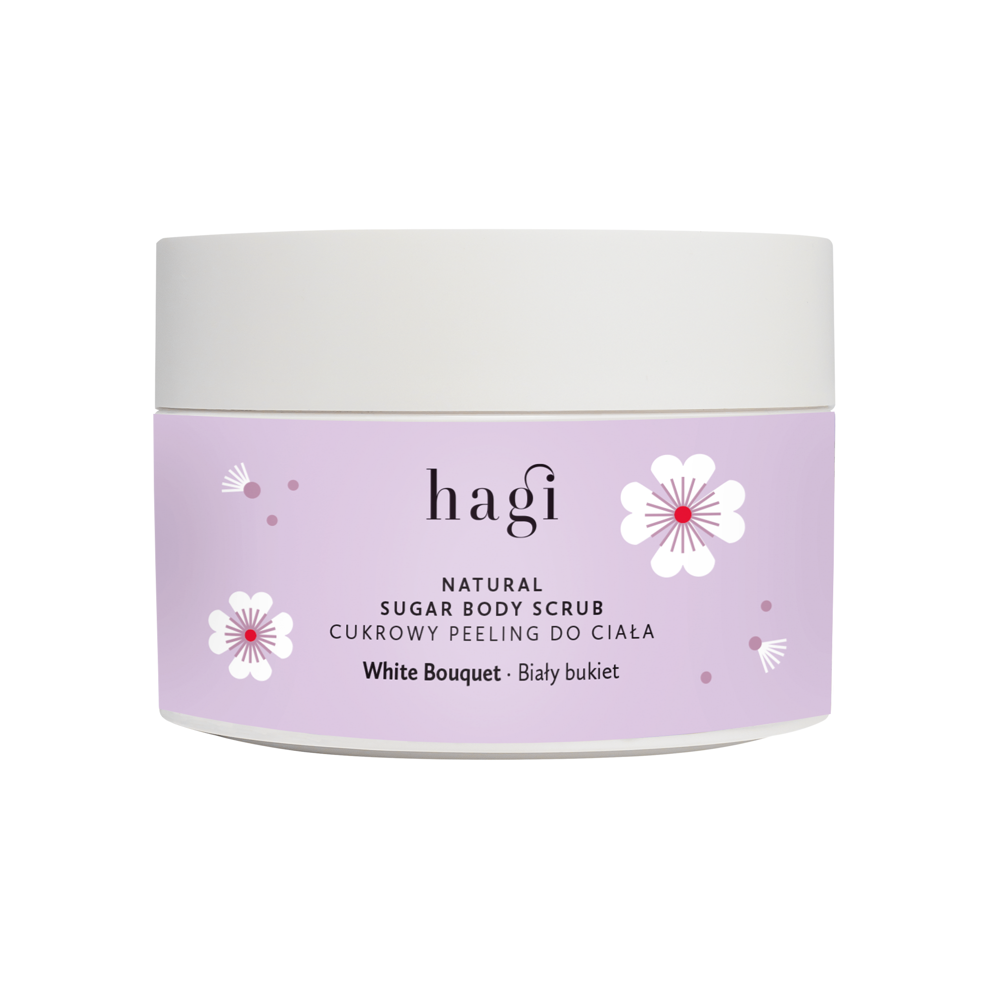 Hagi Naturalny Peeling Cukrowy do Ciała Biały Bukiet 200g