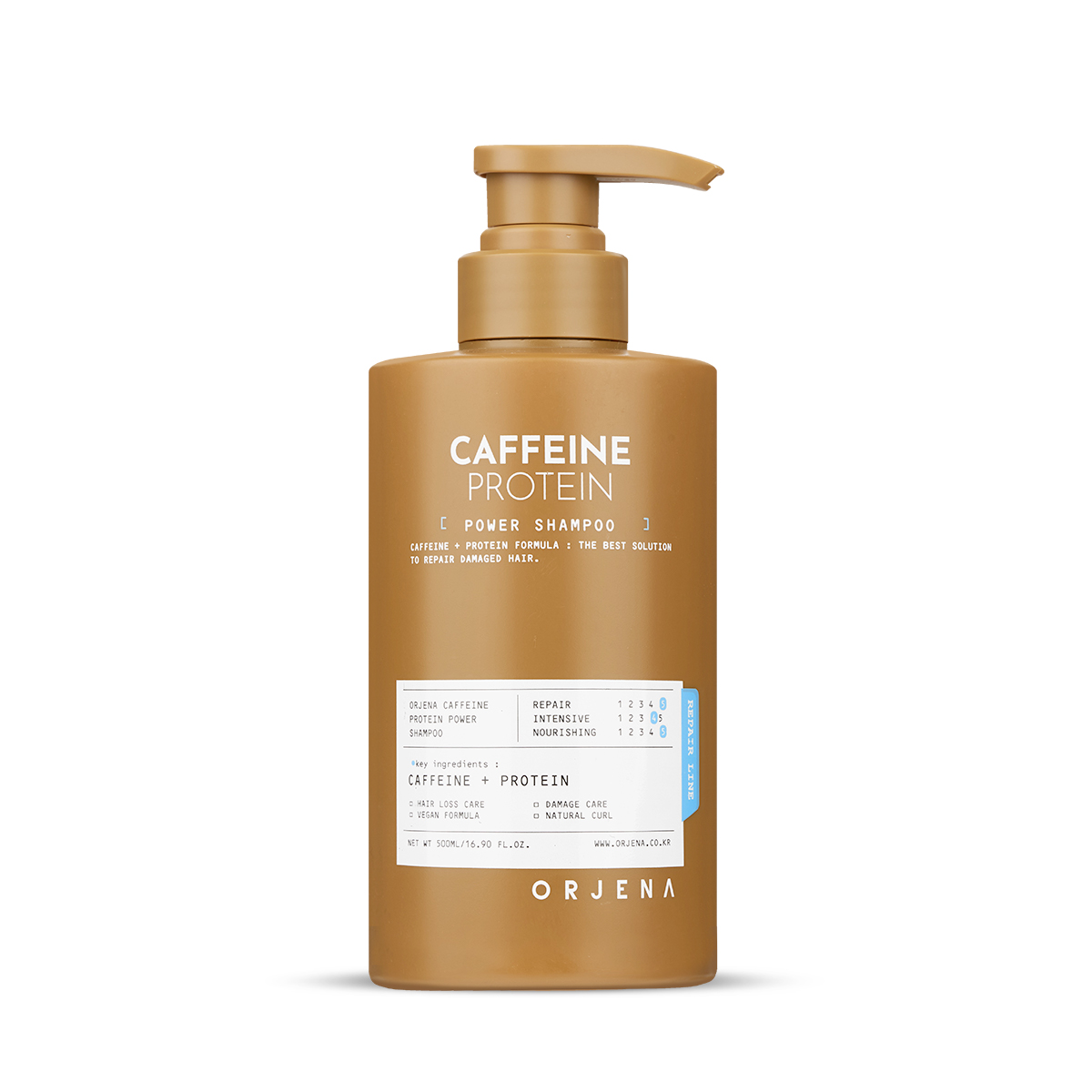 ORJENA Caffeine Protein Wzmacniający Szampon do Włosów 500ml