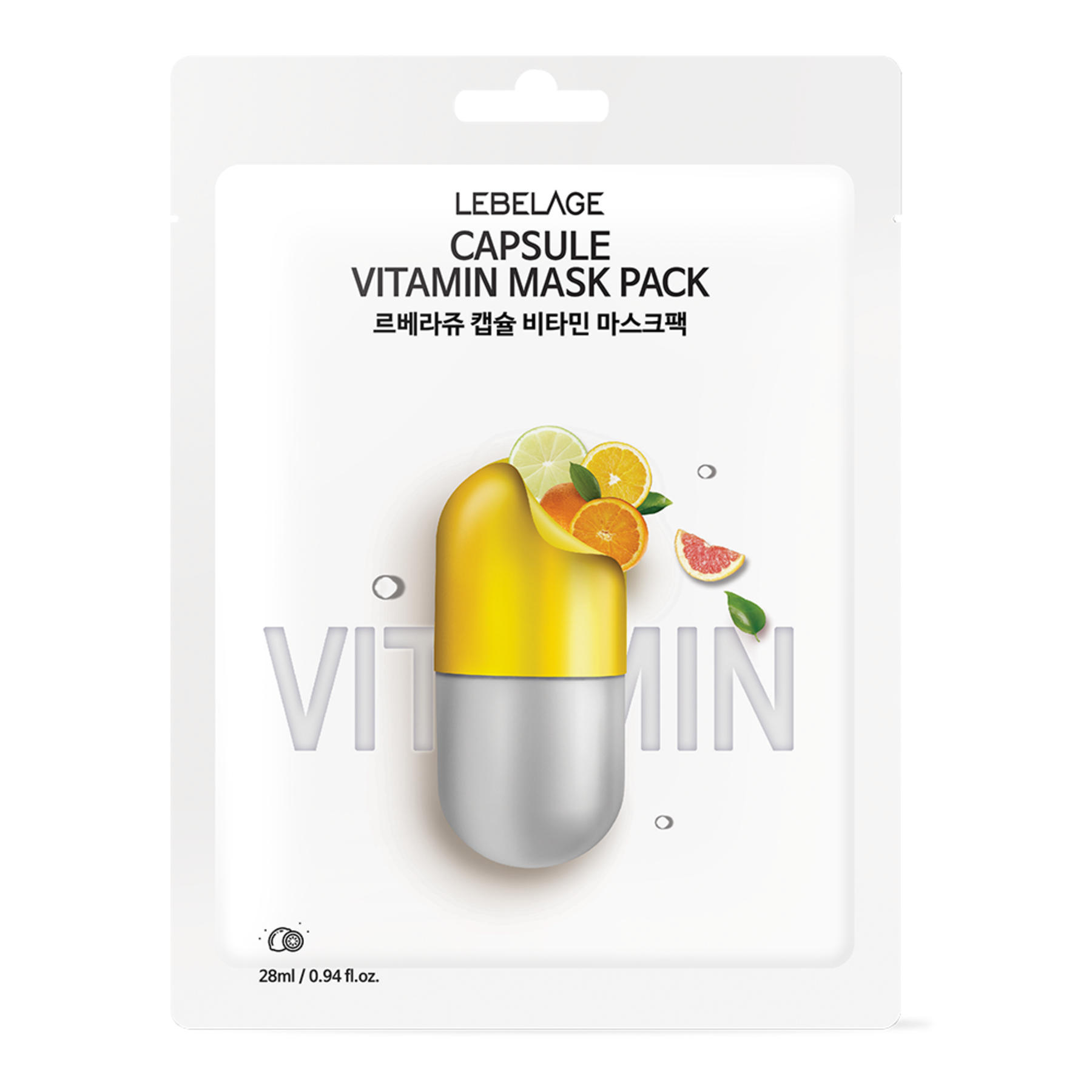 Lebelage Capsule Vitamin Mask Rozświetlająca Maska w Płachcie