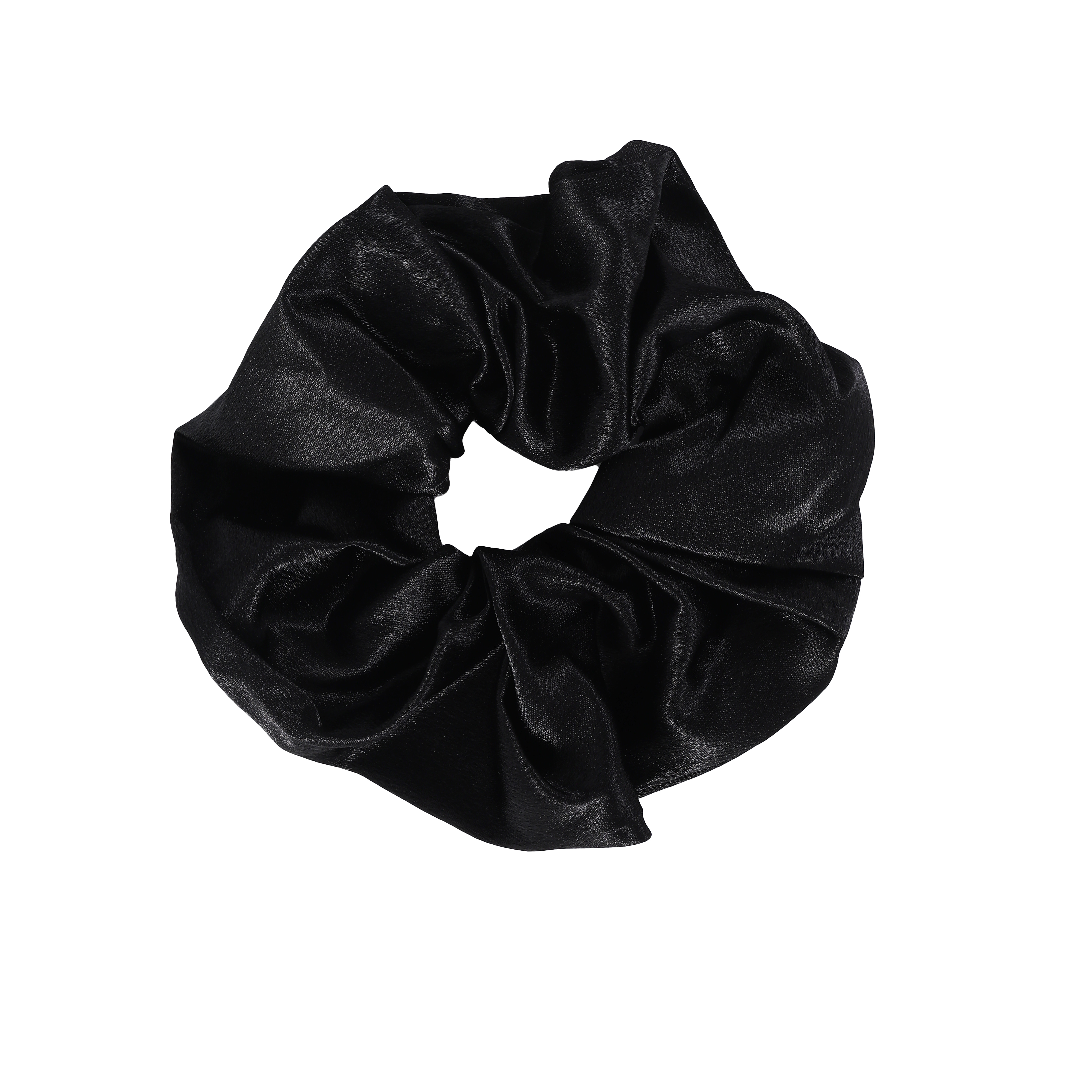 Satynowa Gumka do Włosów Scrunchie Lilu Black