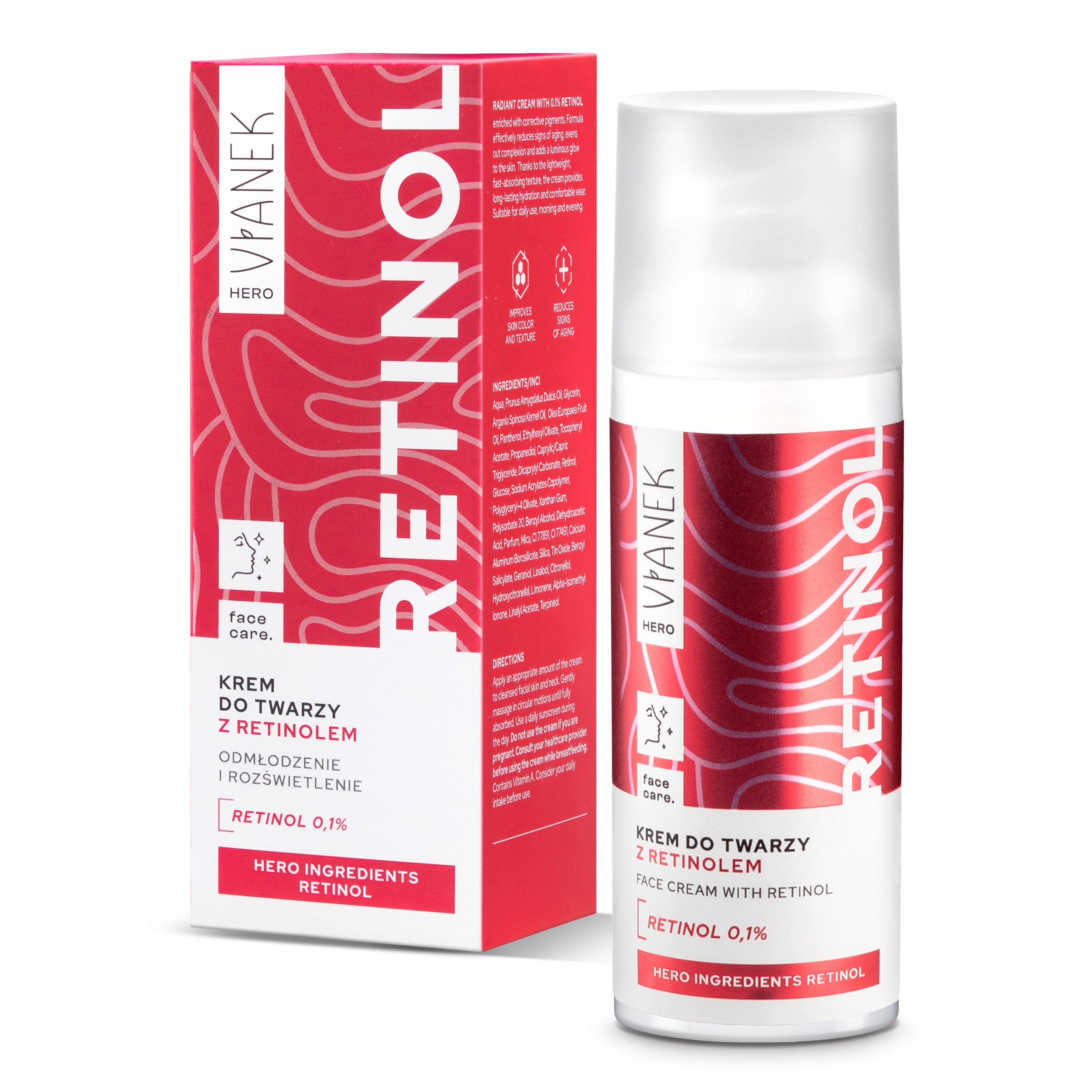 Vianek Hero Krem do Twarzy z Retinolem 0,1% 50ml