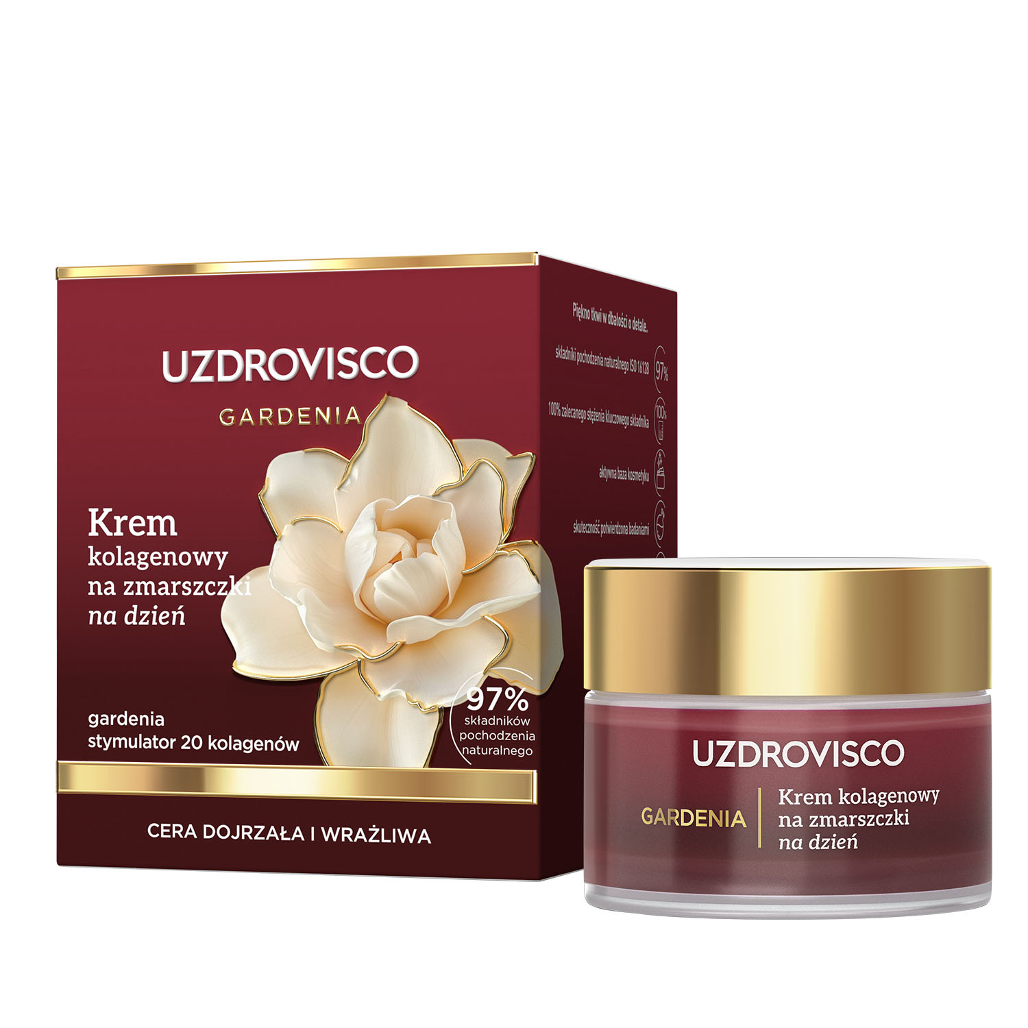 Uzdrovisco Gardenia Krem Kolagenowy na Zmarszczki na Dzień 50ml