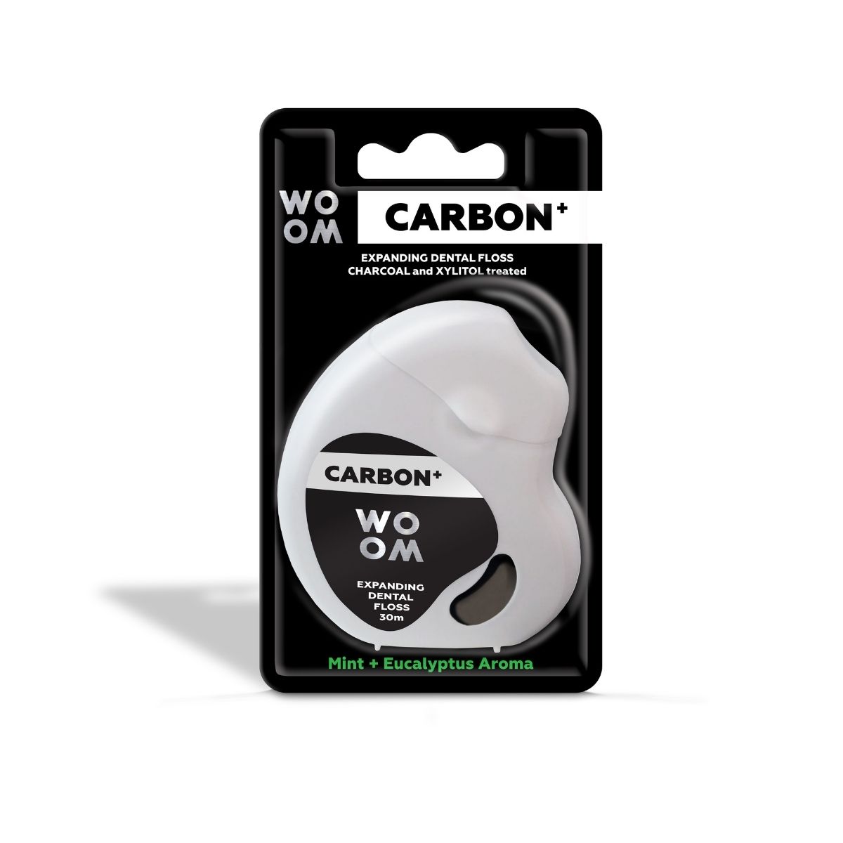 WOOM Carbon+ Pęczniejąca Nić Dentystyczna 30m