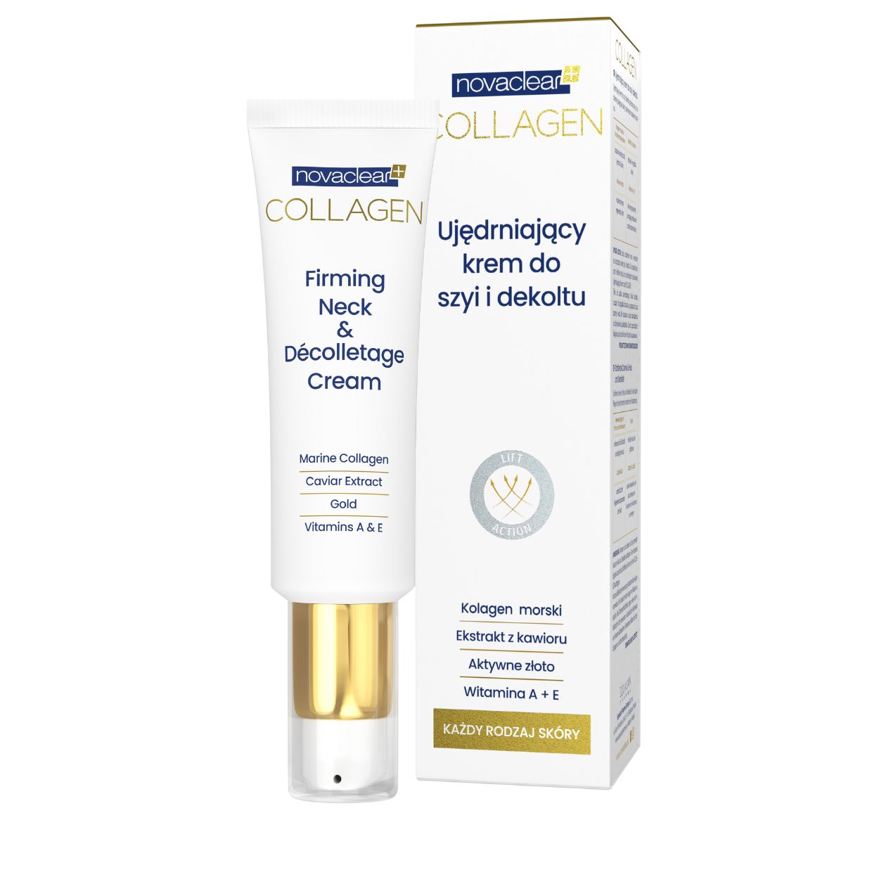 Novaclear Collagen Ujędrniający Krem do Szyi i Dekoltu 50ml