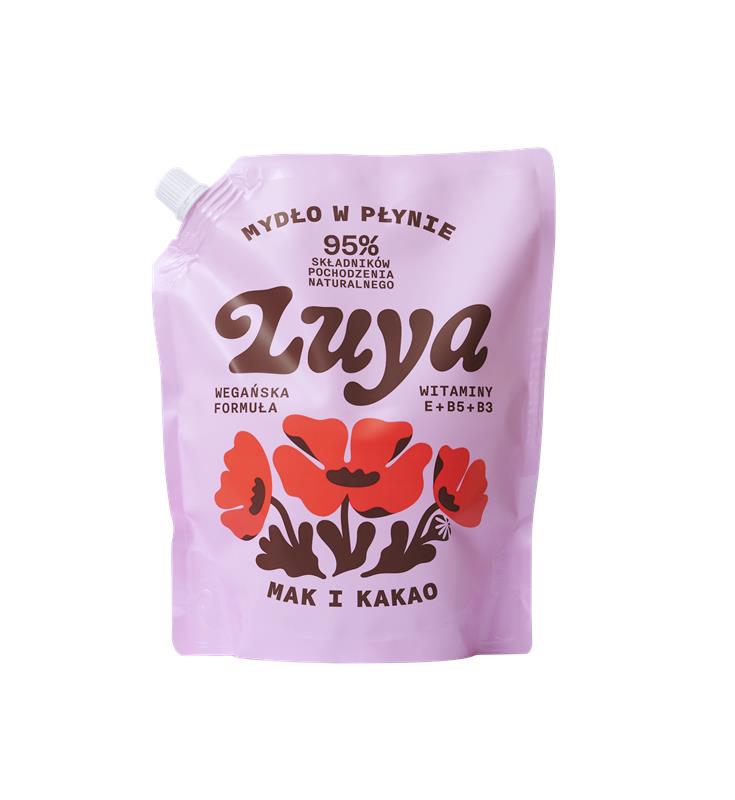 mydło do rąk w płynie, mak i kakao, refill