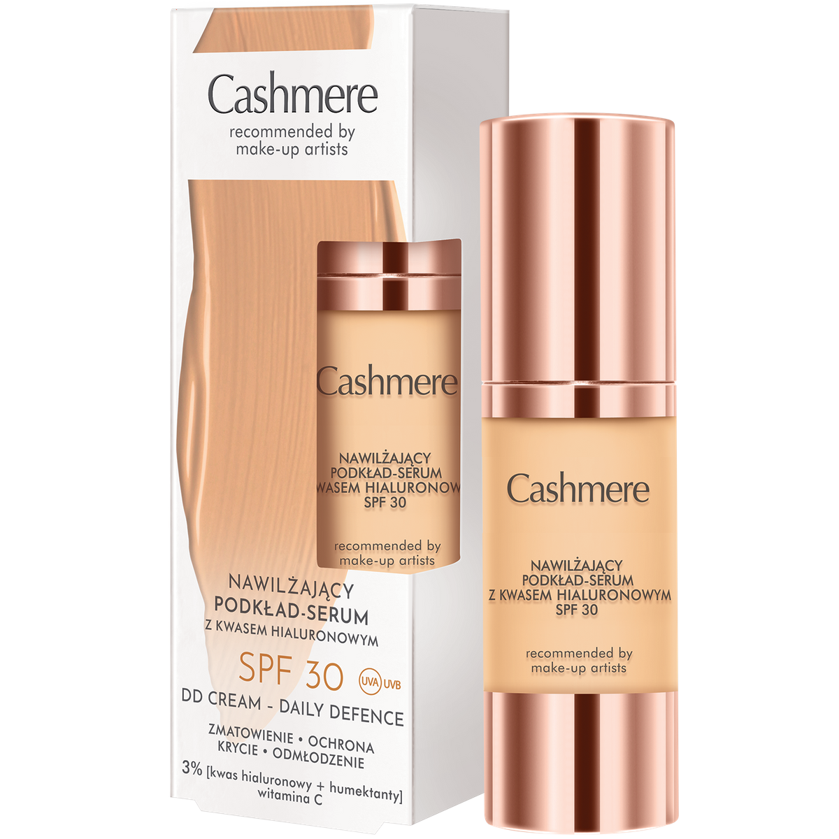 Cashmere DD nawilżający podkład-serum SPF 30 03 Warm Beige