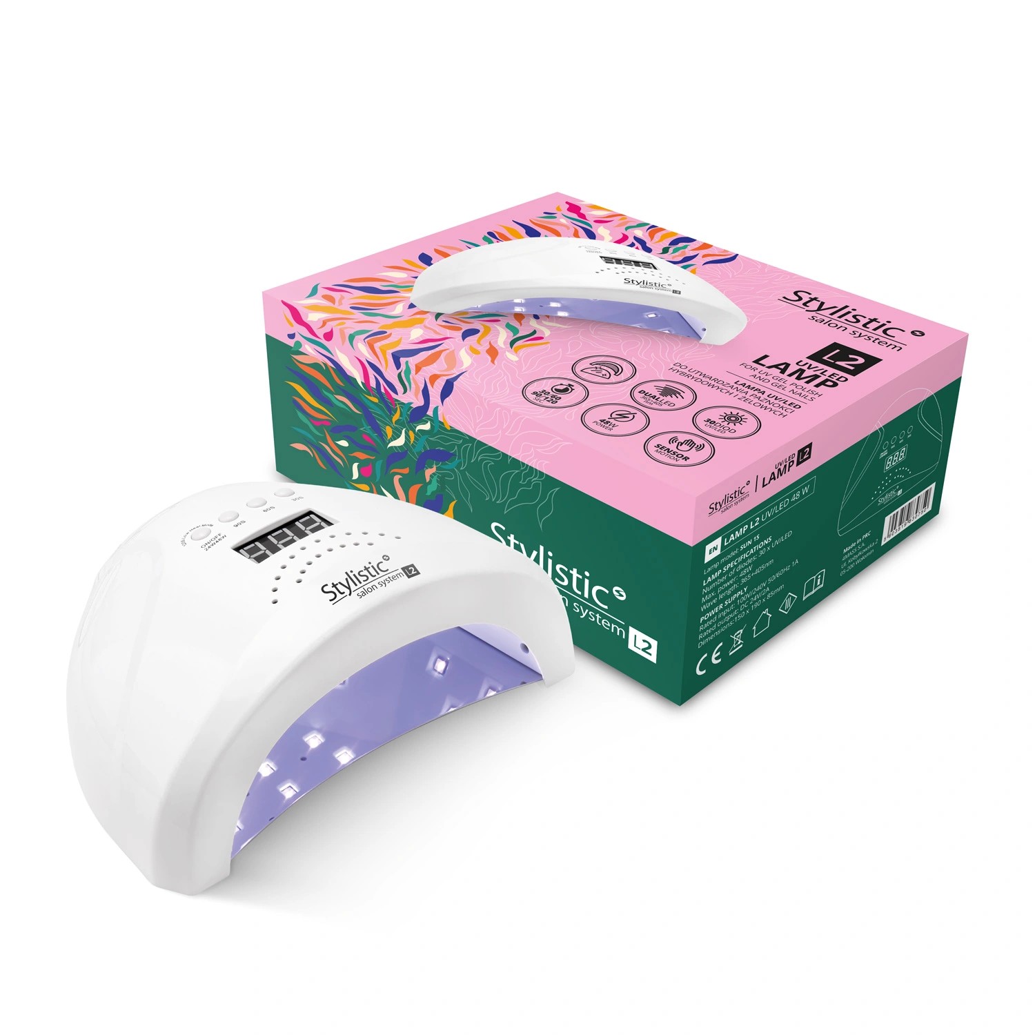 Lampa L2 UV/LED 48W z Lustrzanym Spodem i Wyświetlaczem