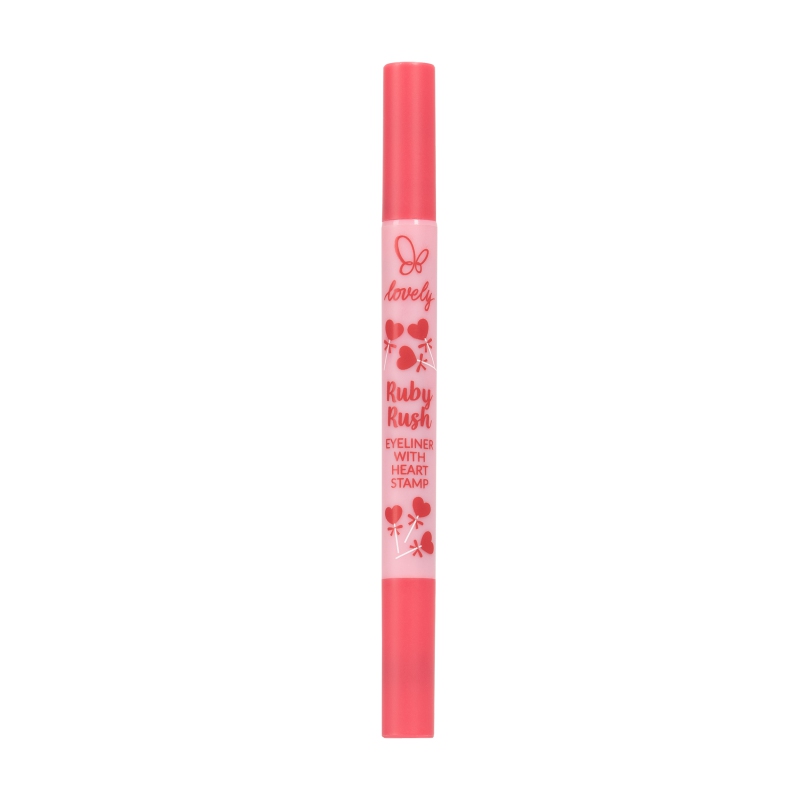 Ruby Rush Bordowy Eyeliner ze Stemplem w Kształcie Serca