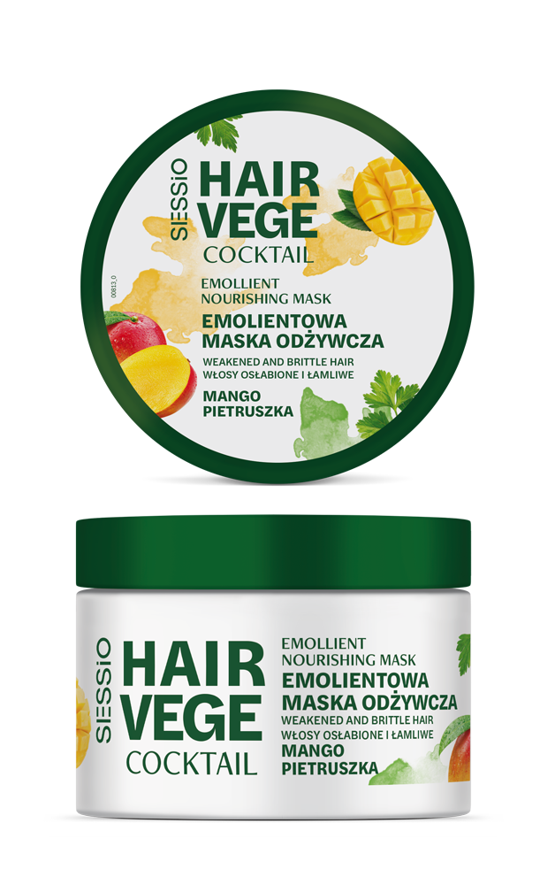 Sessio Hair Vege Cocktail Emolientowa Maska Odżywcza Mango Pietruszka 250g