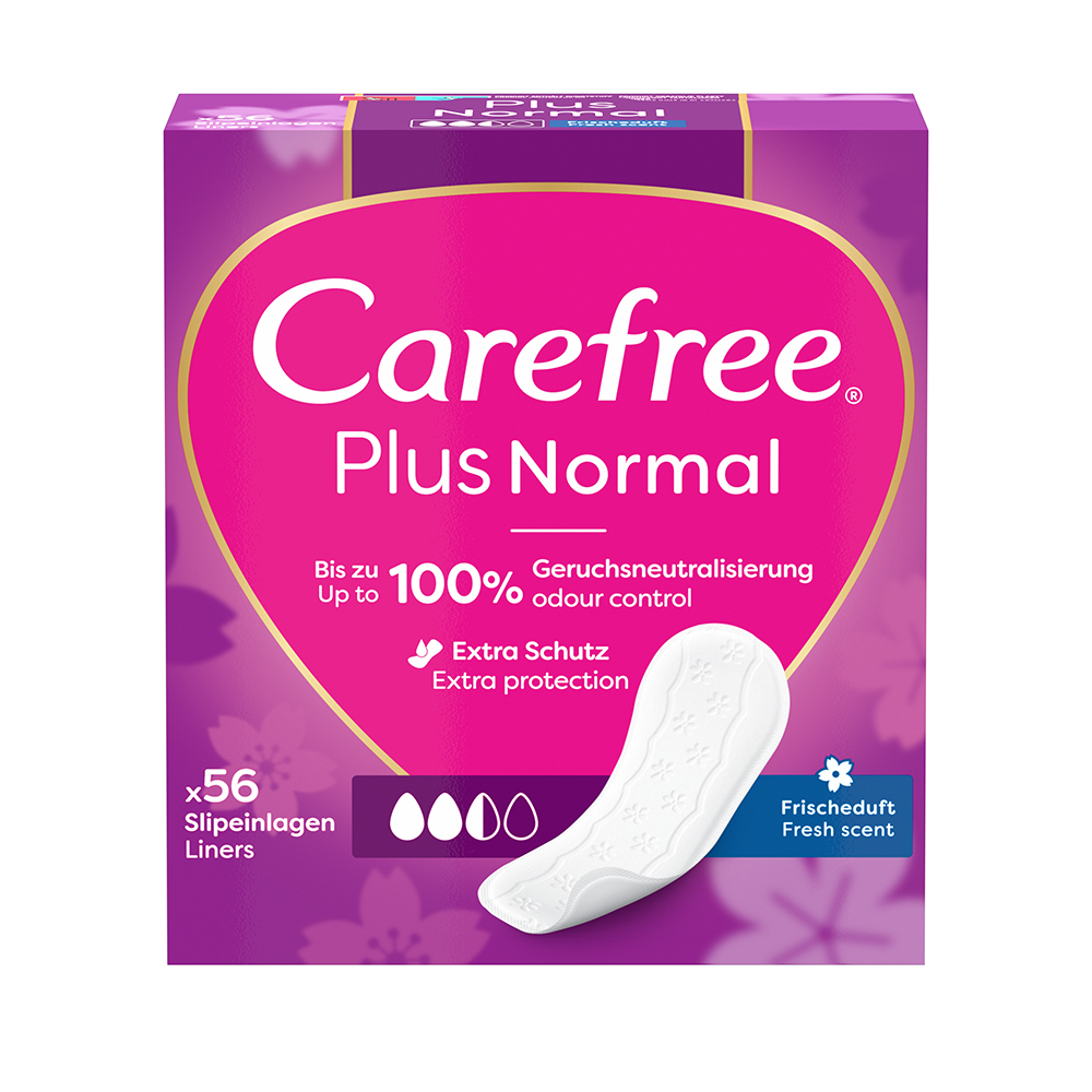Carefree Plus Normal Wkładki Higieniczne Świeży Zapach 56 Sztuk