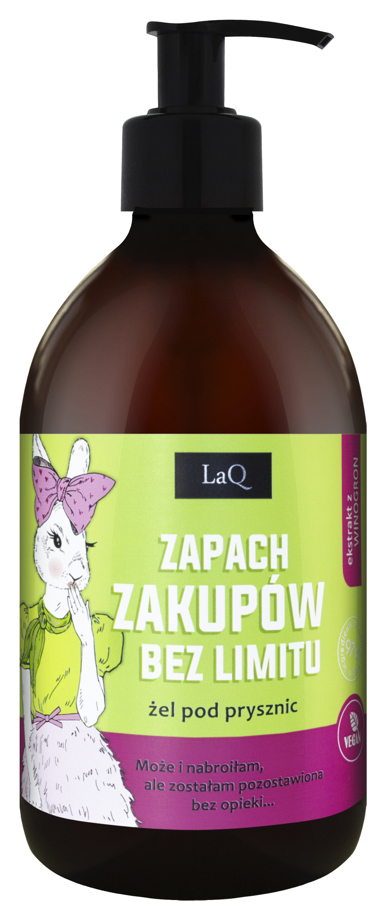 LaQ Żel pod Prysznic Kiwi i Winogrona Zapach Zakupów bez Limitu 500ml
