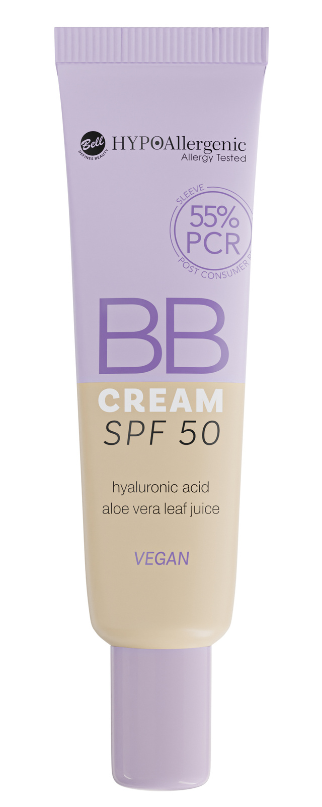 Bell Hypoalergiczny Wielofunkcyjny Krem BB z Filtrem SPF50 02 Natural 30g