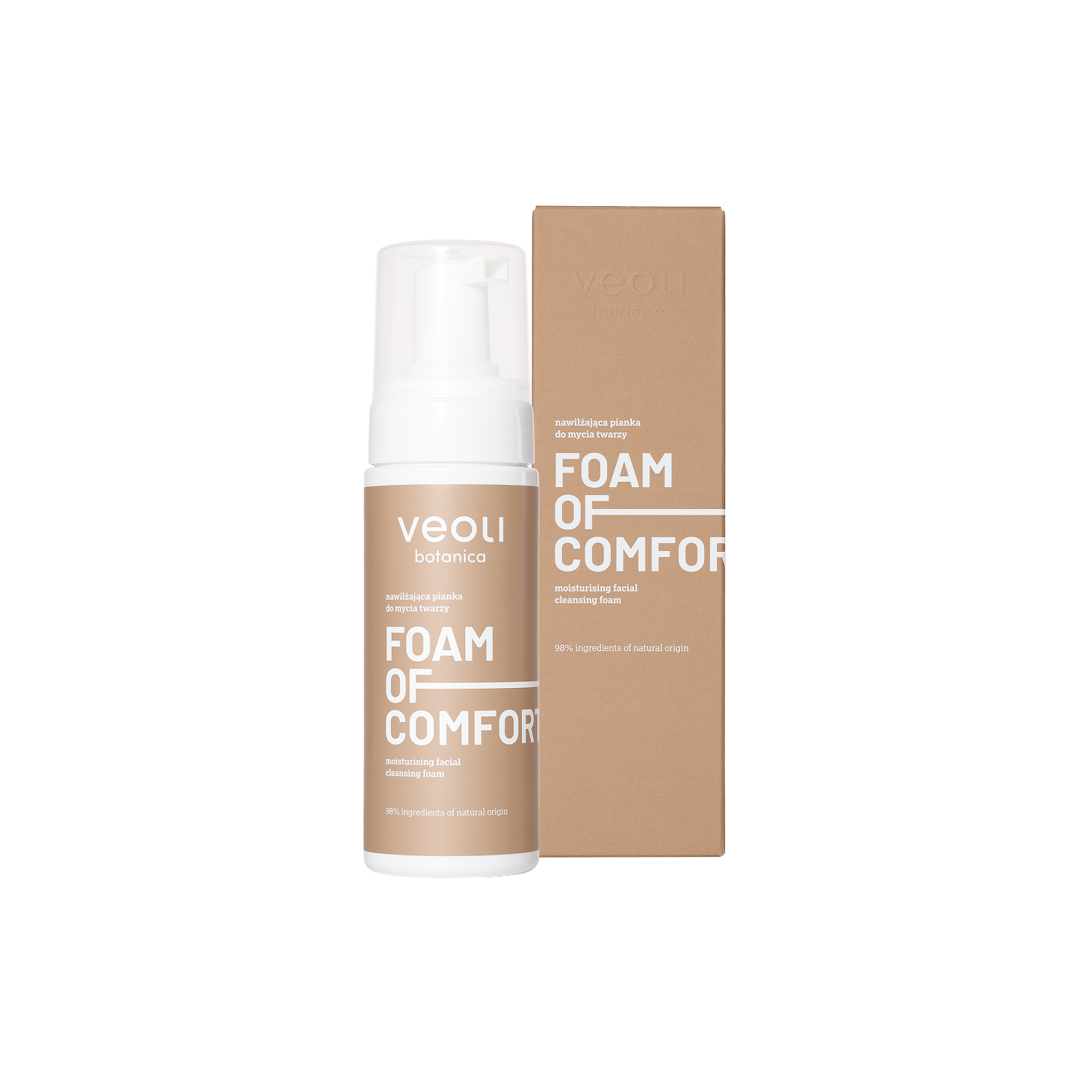 Veoli Botanica Foam of Comfort Nawilżająca Pianka do Mycia Twarzy 150ml