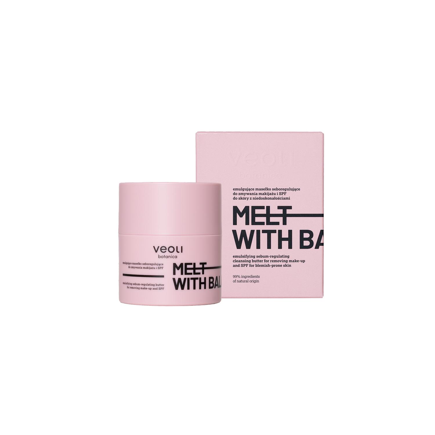 Veoli Botanica Melt With Balance Emulgujące Masełko Seboregulujące do Zmywania Makijażu i SPF 40g