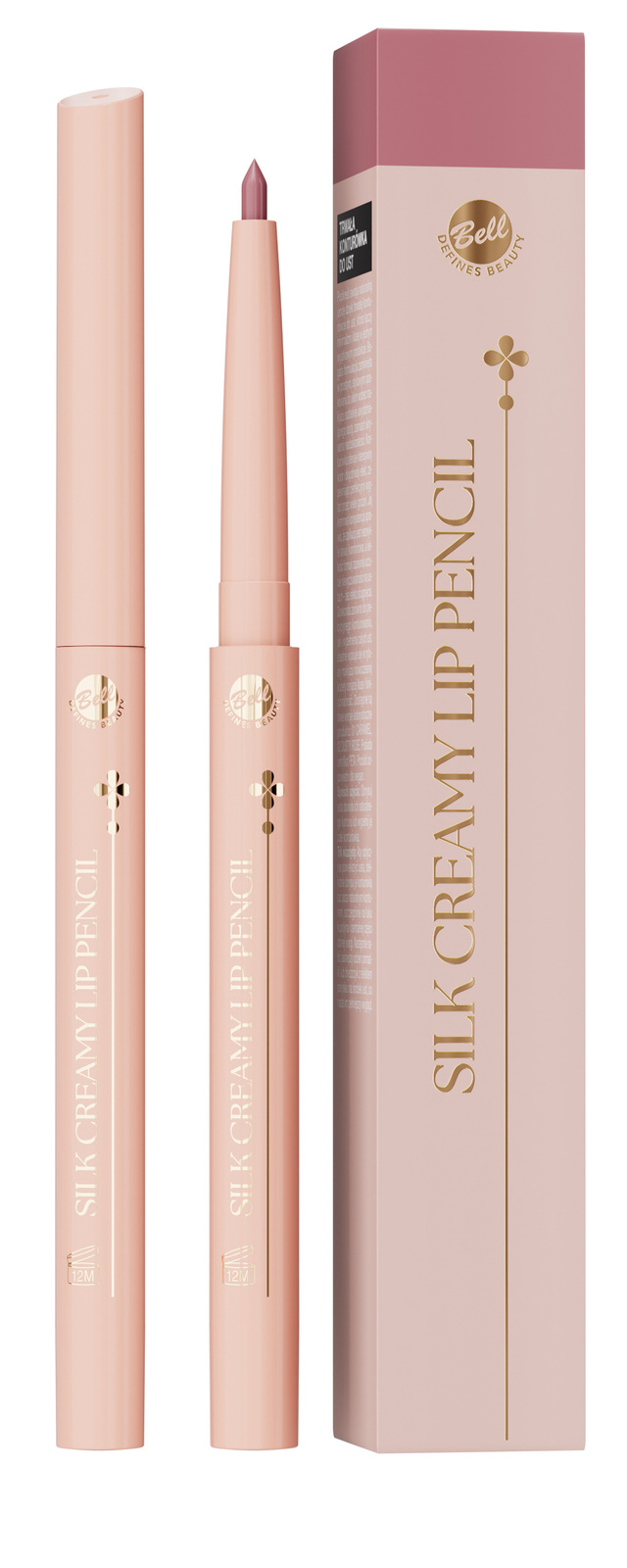 Bell Silk Creamy Lip Pencil Konturówka do Ust 02 Dusty Rose