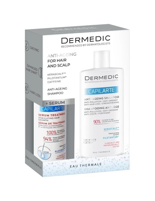 Dermedic Capilarte Zestaw Szampon + Serum Kuracja Stymulująca Wzrost Włosów