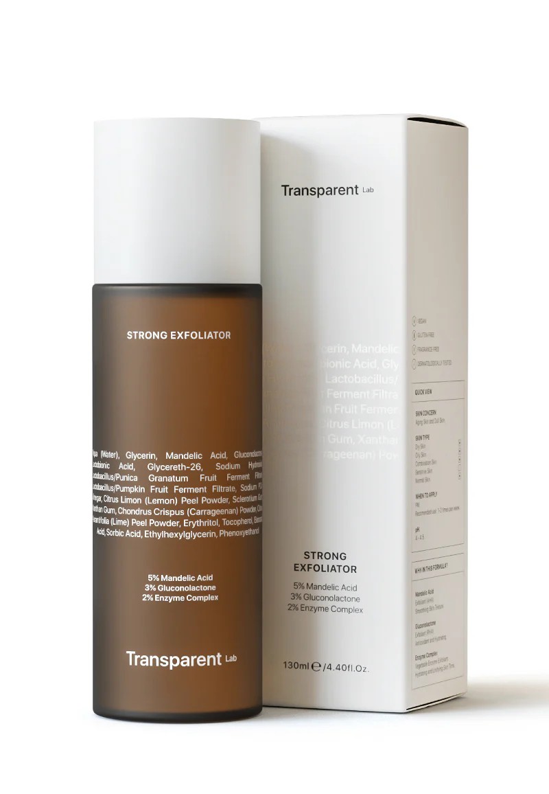 Transparent Lab Strong Exfoliator Tonik Silnie Złuszczający 130ml