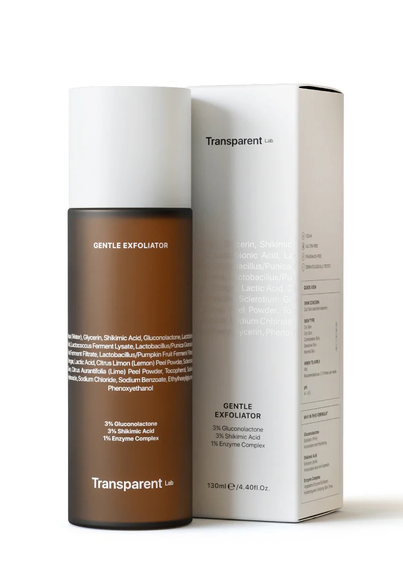 Transparent Lab Gentle Exfoliator Tonik Delikatnie Złuszczający 130ml