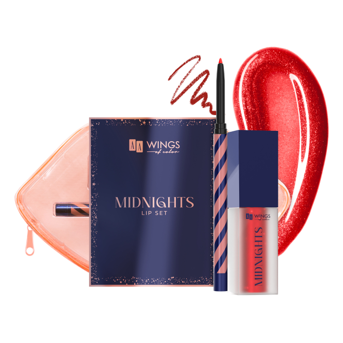Wings of Color Midnights Zestaw do Makijażu Ust 03 Midnight Red