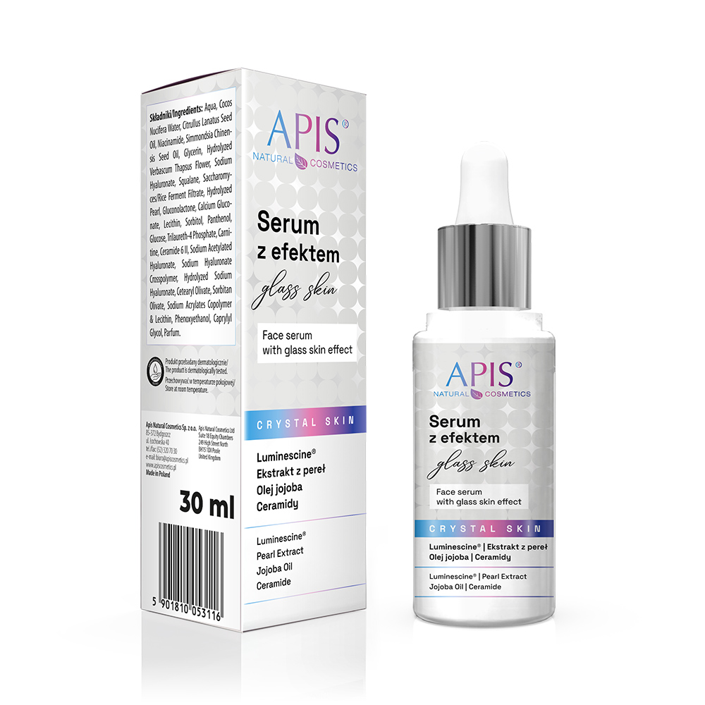 APIS Crystal Skin Serum do Twarzy z Efektem Glass Skin 30ml